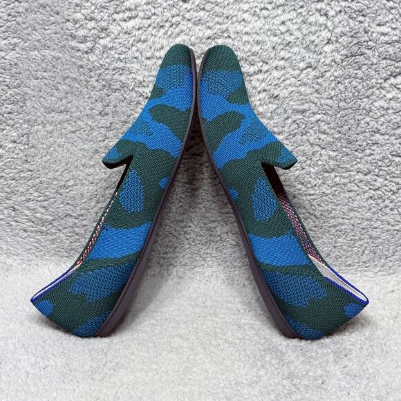 Rothy's The Loafer Womens Size 9 Slip On Flats Shoes Blue Camo Retired - Picture 6 of 10